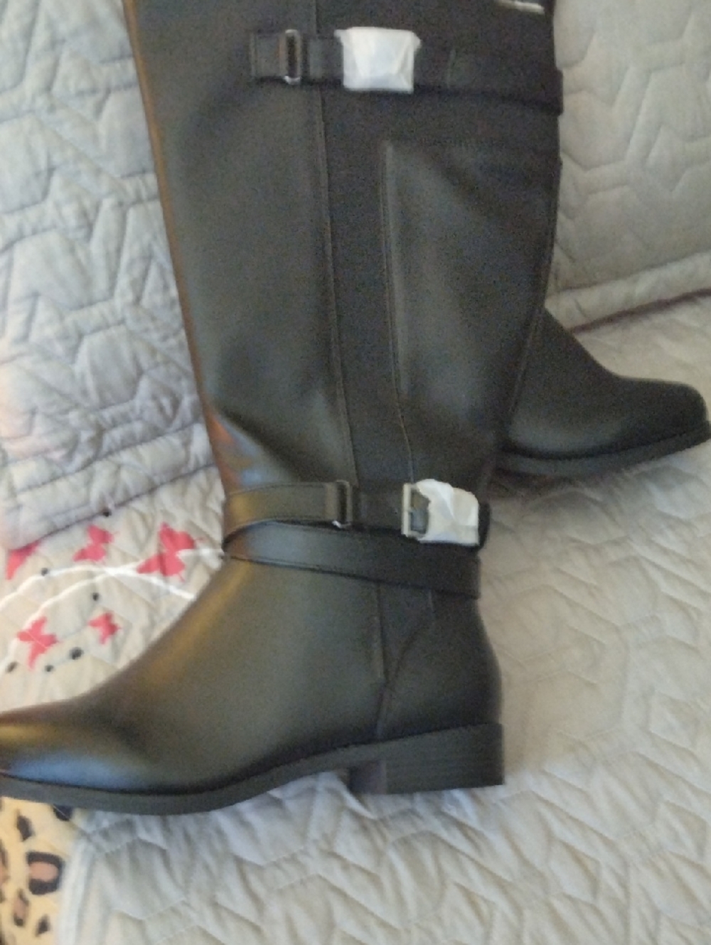 Classic Black Mid-Calf Buckle Ankle Boots - Women's